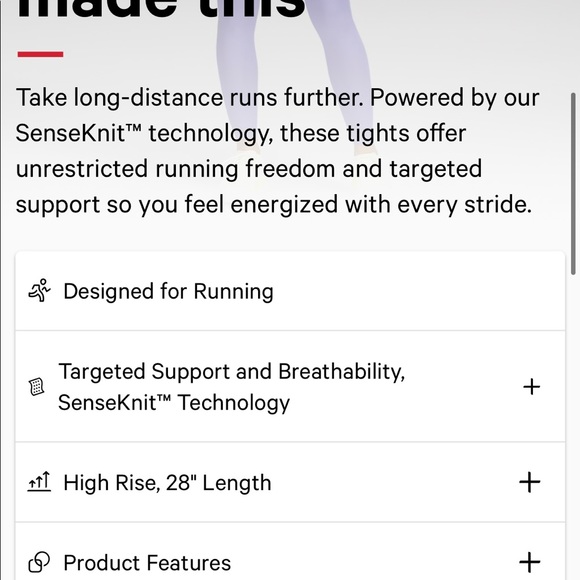 NWT Lululemon SenseKnit running hr tight - Picture 5 of 7